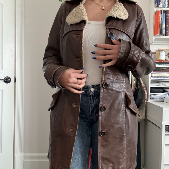 Danier Jackets & Blazers - Brown Shearling-Lined Women's Coat